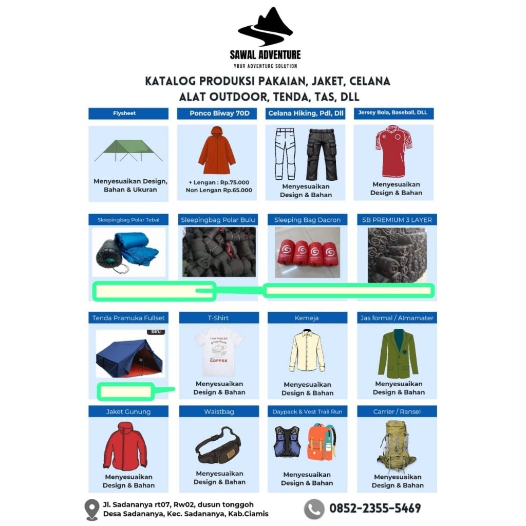 Custom Outer Layer Tenda Camping Borneo 4P  / Tenda Java 4 / Tenda Compass 4P / Tenda Moluccas 6 Pro