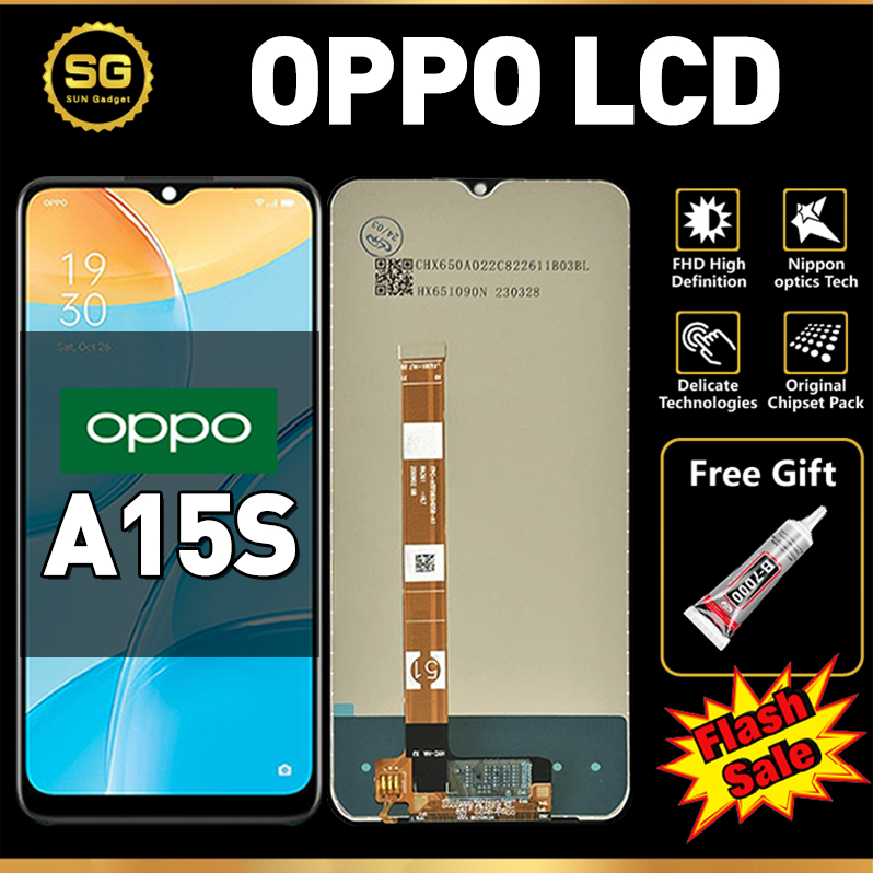 LCD For OPPO A15s Original Touchscreen hp For A15s fullset ori asli cod