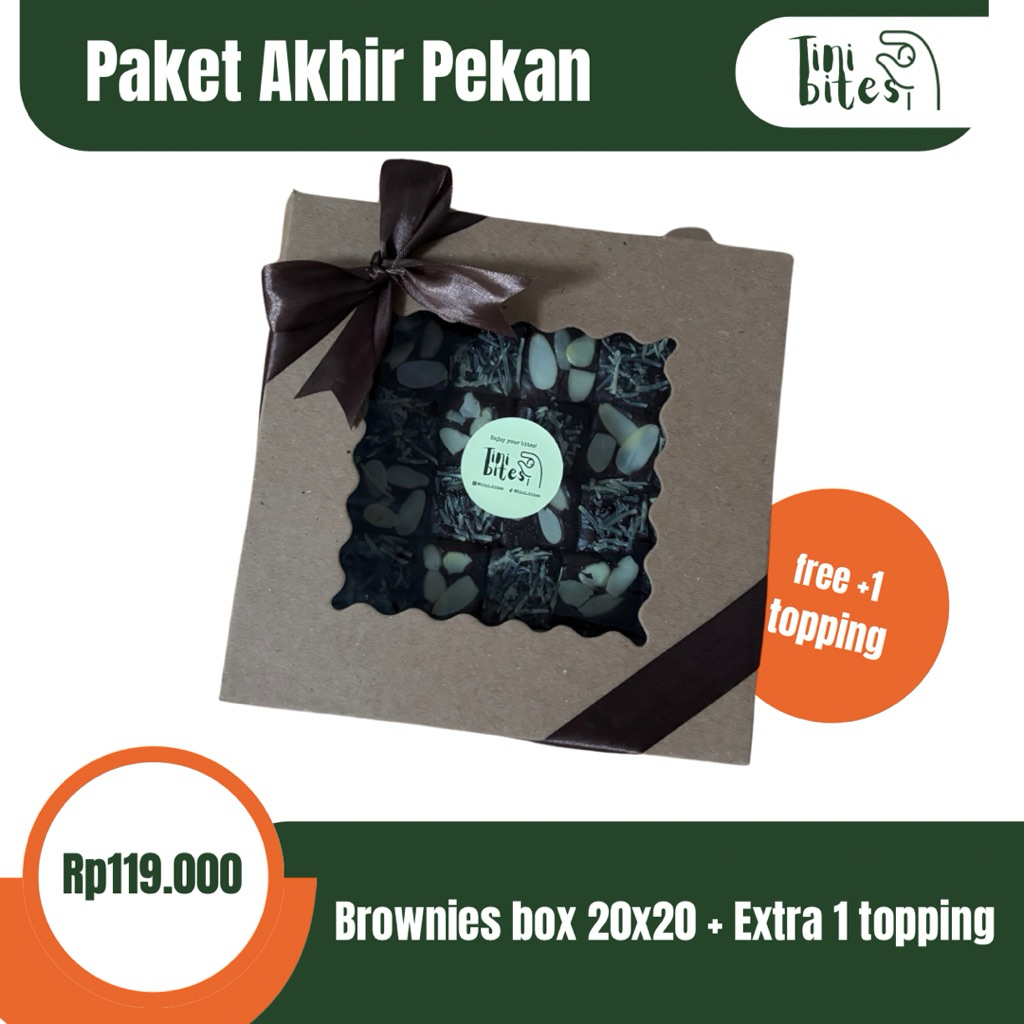 

[Bundling] Paket Akhir Pekan — 1 Box 20x20 cm + 1 Topping Extra | Tini.Bites