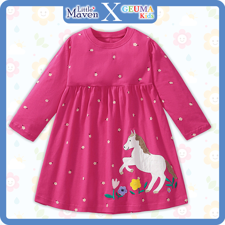 Geumakids Dress Kuda Bunga Pink Fanta by Little Maven