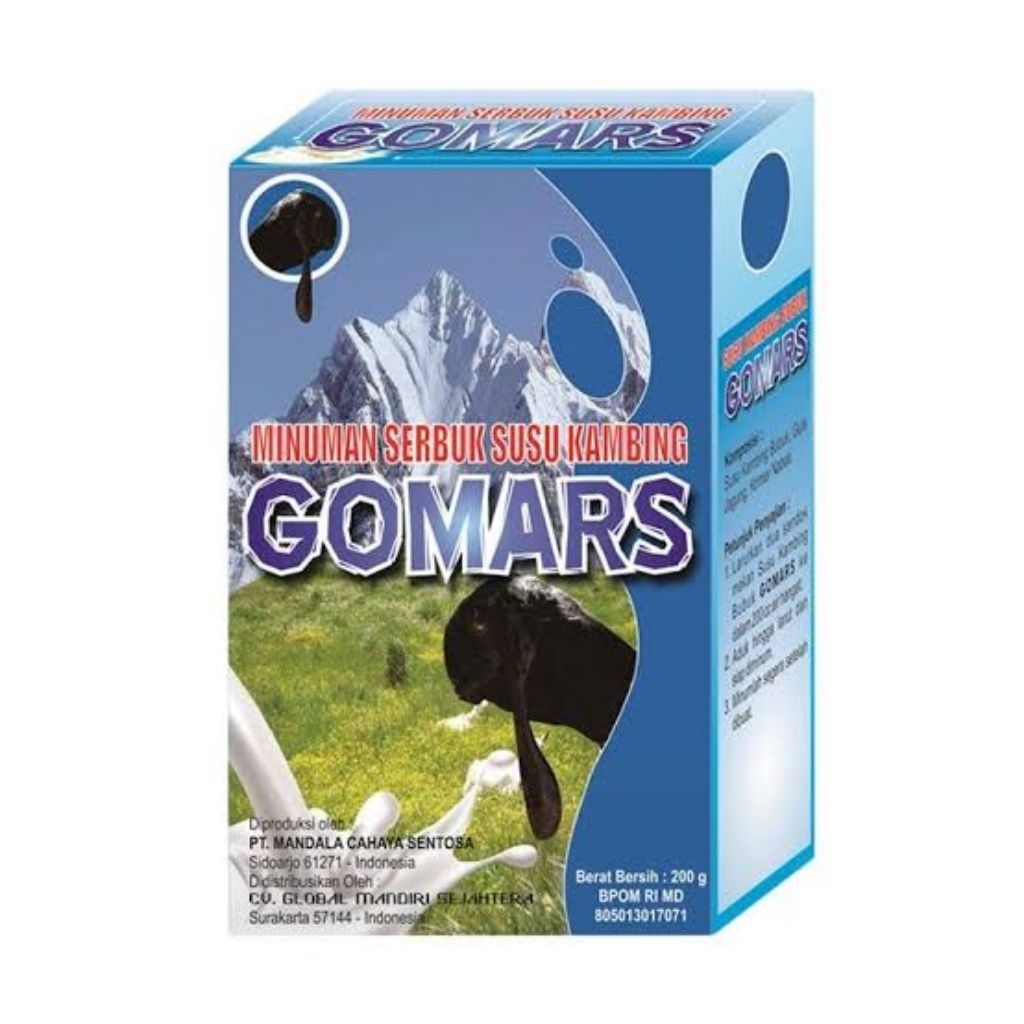

GOMARS Susu kambing 200gr Plain / coklat