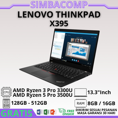 Lenovo Thinkpad X395 AMD Ryzen 3 Pro 3500U / AMD Ryzen 5 Pro 3500U Ram 8GB / 16GB SSD 128GB - 512GB 