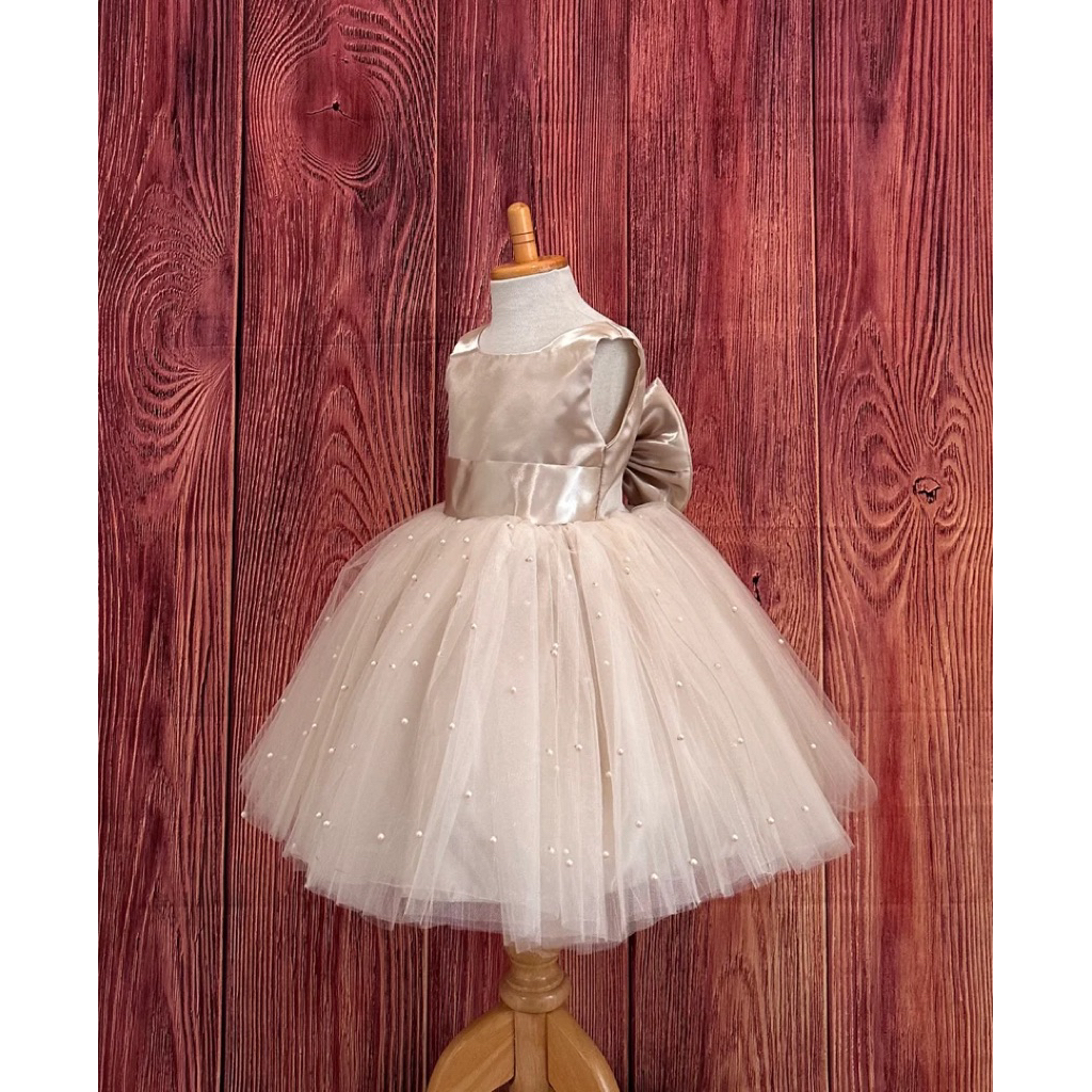 dress anak soft gold | gaun anak gold | gaun pesta anak