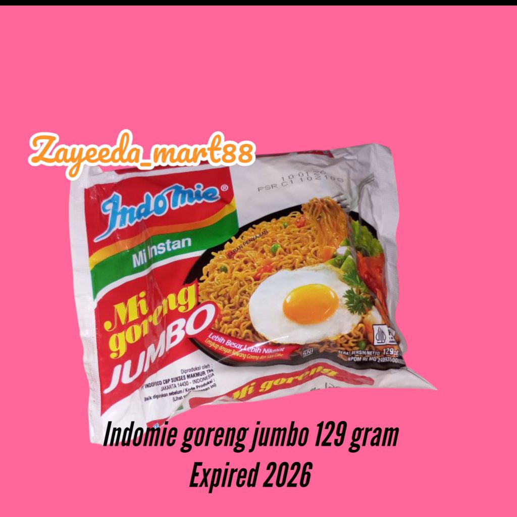 

Indomie goreng jumbo 129 gram free bubble wrap