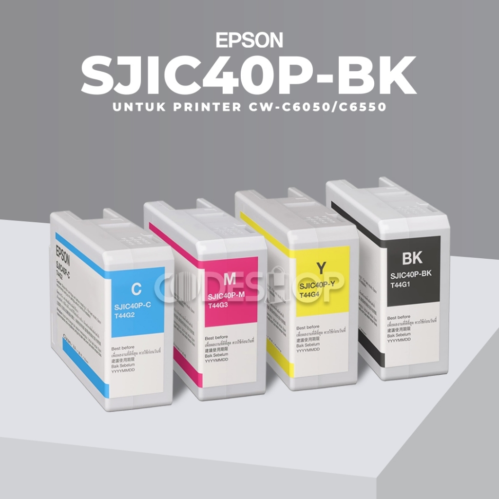 TINTA CARTRIDGE EPSON SJIC40P SJI-C40P SJIC 40P CWC6050A CWC6550A CW-C6050A