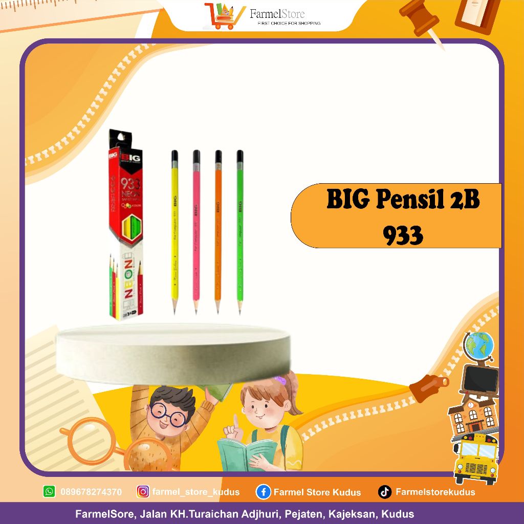 

BIG PENSIL 2B kode 933(Isi 3,6pcs)