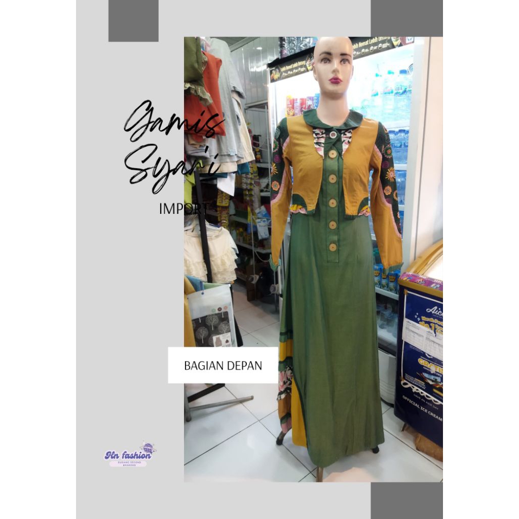 TUNEECA GAMIS SYAR'I MUSLIM ORI SECOND