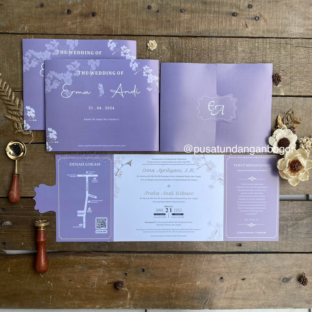 

Undangan cantik Custome SCE laminasi doff 210 gsm