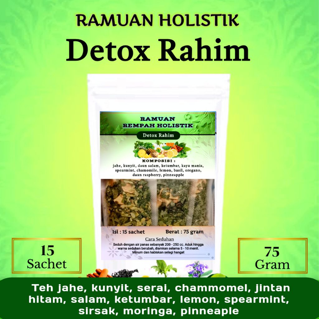

Ramuan Holistik REMPAH JSR DETOX RAHIM - Membantu Lancarkan Menstruasi & Mengatasi Sakit Menstruasi