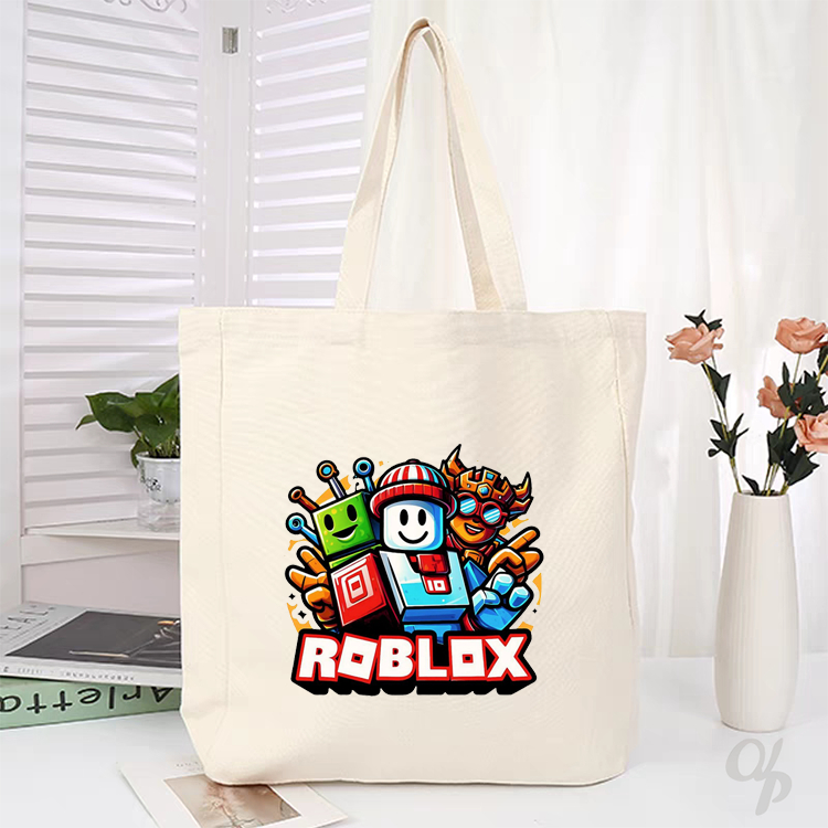 Tote Bag Kanvas Motif Roblox / Robux / totebag tas belanja
