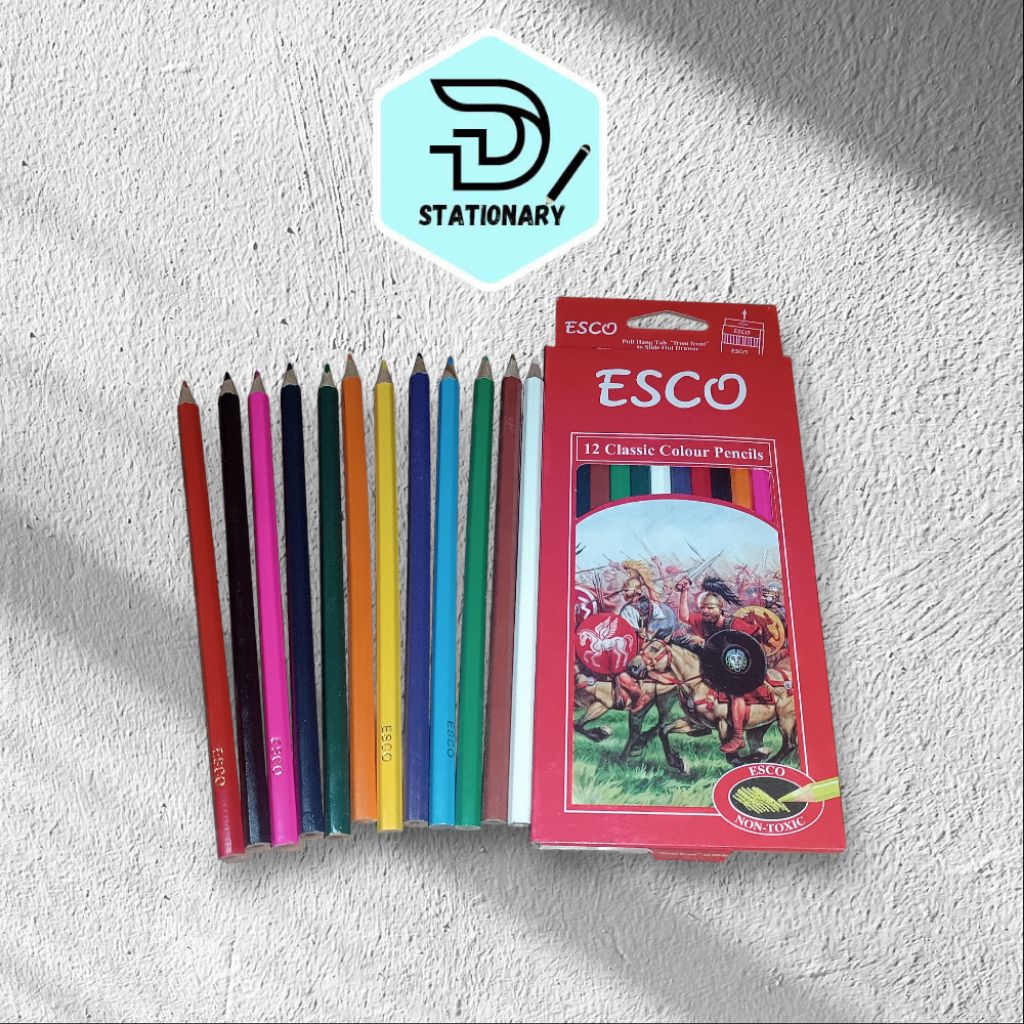 

PENSIL 12 WARNA ESCO/PERALATAN MEWARNAI/PERLENGKAPAN SEKOLAH