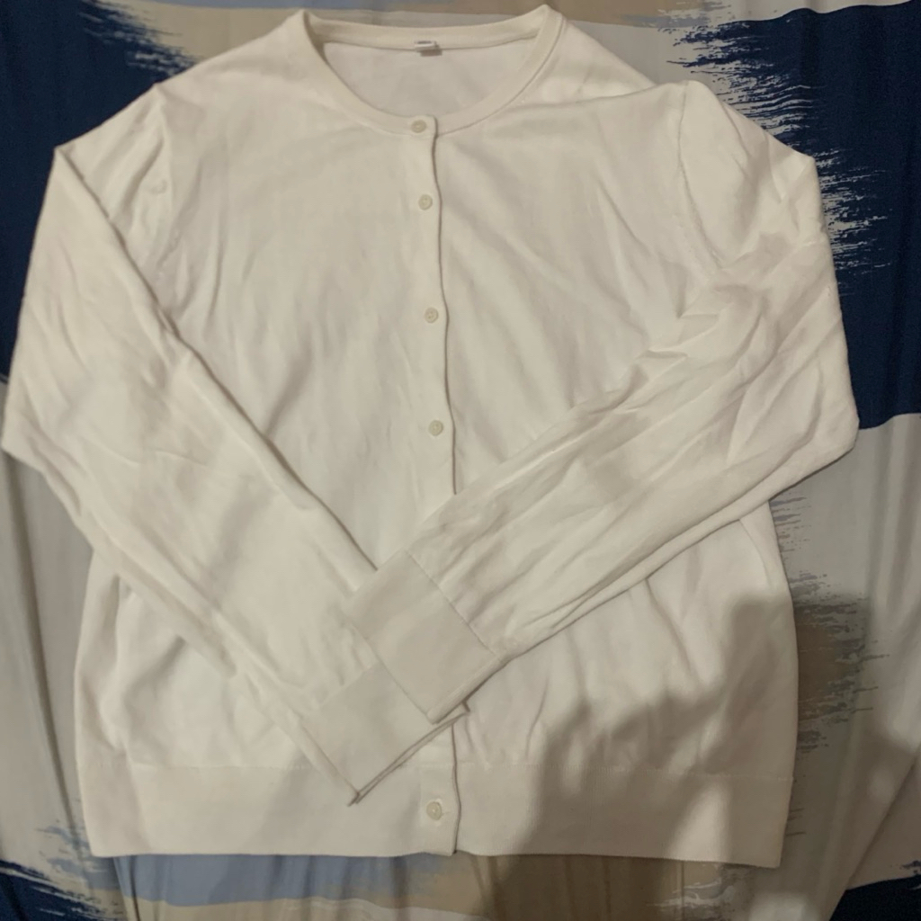 cardigan uniqlo off white