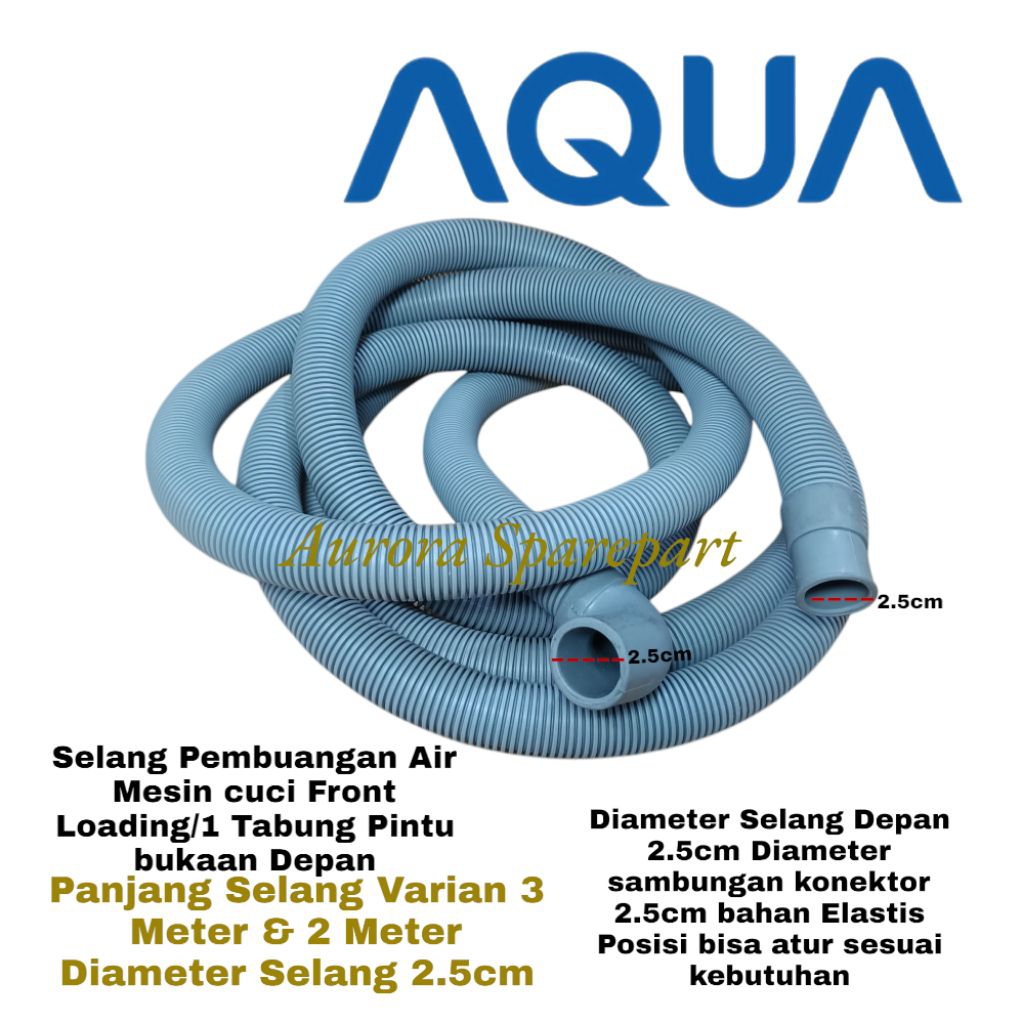 Selang pembuangan air mesin cuci Front loading Aqua/Mesin cuci 1 Tabung otomatis