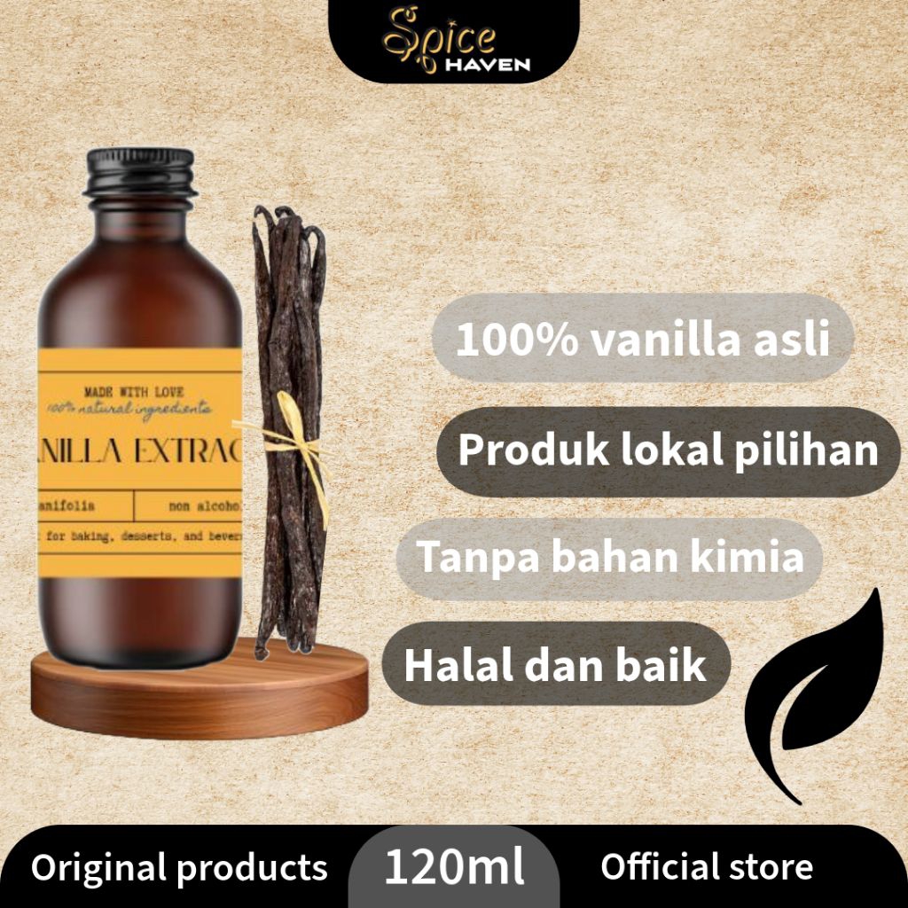 

120ML VANILLA EXTRACT NON ALKOHOL (HALAL)/ PERISA EXTRACT ALAMI VANILLA PREMIUM