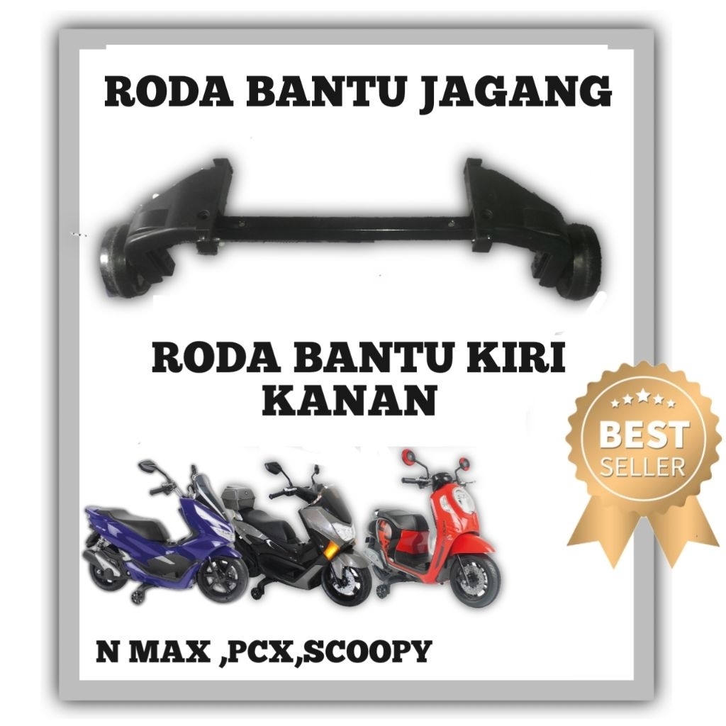 Roda bantu jagang motor aki //Scoopy nmax original// roda bantu motor aki anak