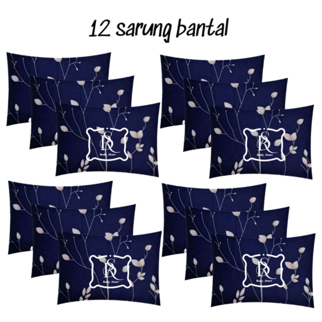 Sarung bantal  kapuk tanpa resleting isi 12 pcs bahan adem lembut