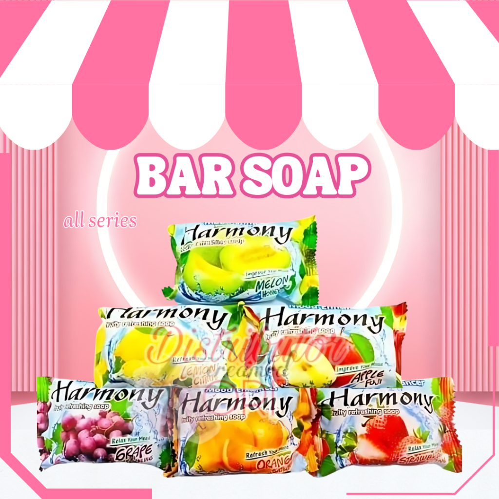 HARMONY SABUN MANDI BATANG 70gr AROMA BUAH BAR SOAP HARMONI APPLE FUJI GRAPE SPARKLING LEMON CITRUS 
