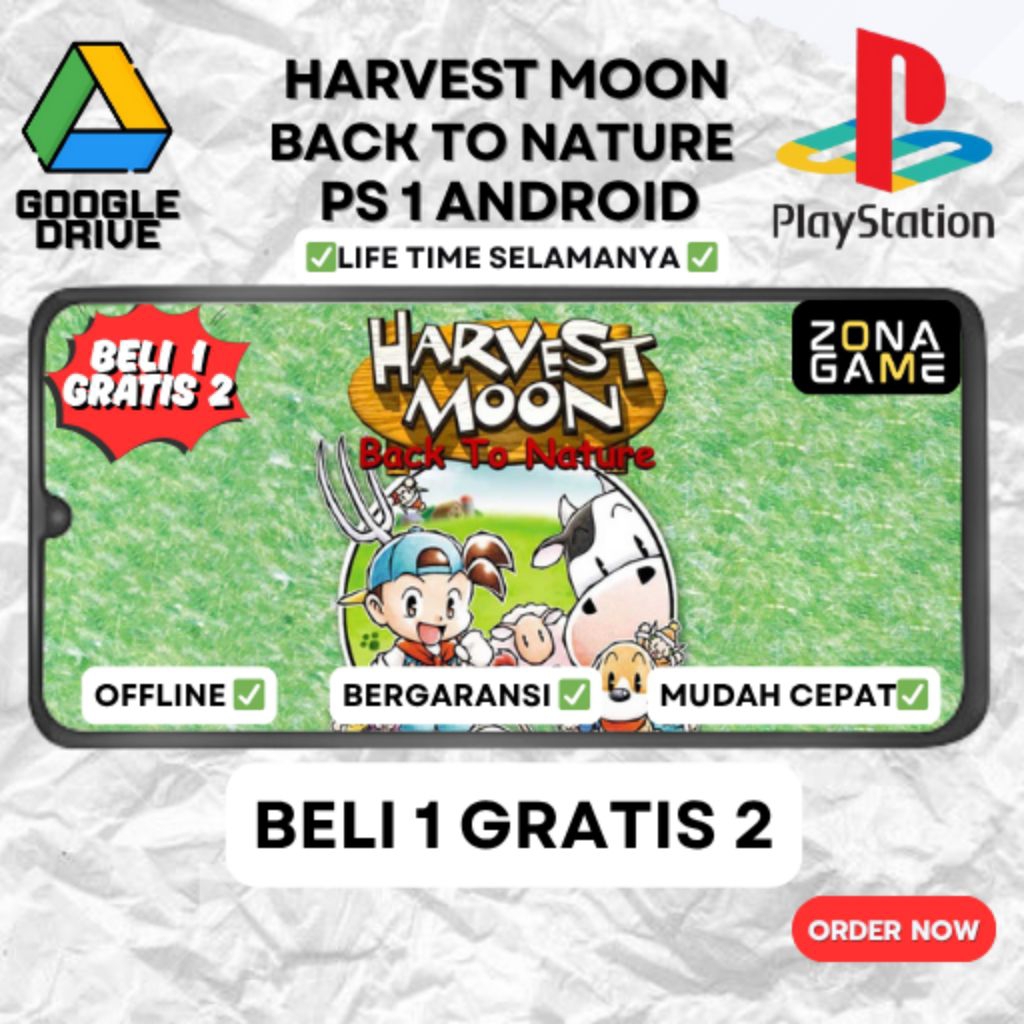 Harvest Moon Back To Nature Bahasa Indonesia Untuk Android / IOS / PC | PS1 BELI 1 GRATIS 2 + Emulat