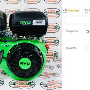 

Engine RYU BLACK 420 16 HP Bensin / Mesin Penggerak BLACK 420 16 HP