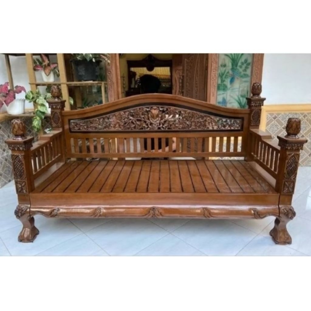 Bale bale Minimalis Kayu Jati Kursi bale bale kayu jati