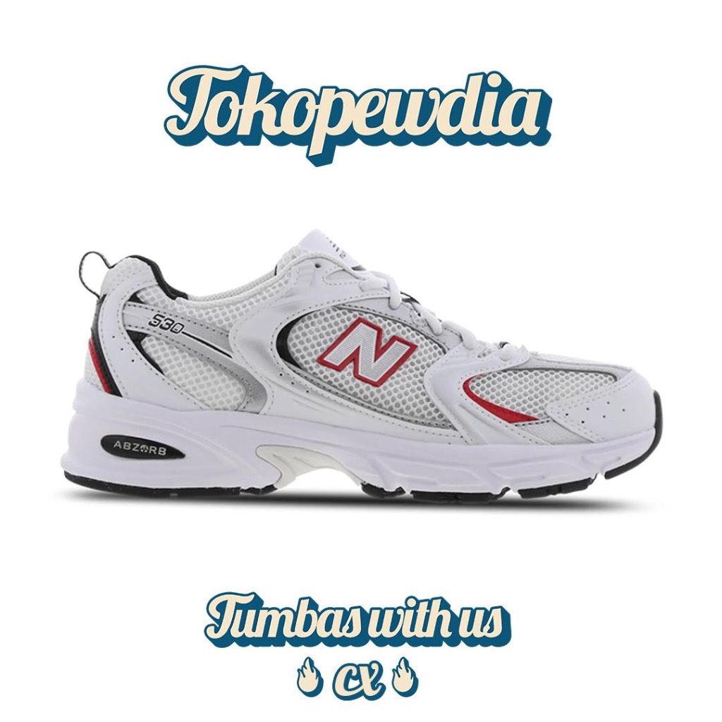 New Balance 530 White Silver Red (MR530FR)