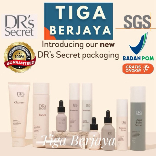 [READY STOCK] DR’S SECRET SKINCARE Cleanser Toner Moisturizer Sunscreen C15 Serum Aquaboost Emulsion