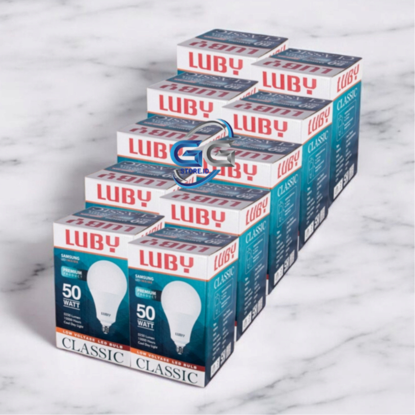 Paket 10 Pcs LUBY Classic Lampu Bohlam LED 50 Watt / Isi 10 Pcs Lampu LED Luby Classic 50W
