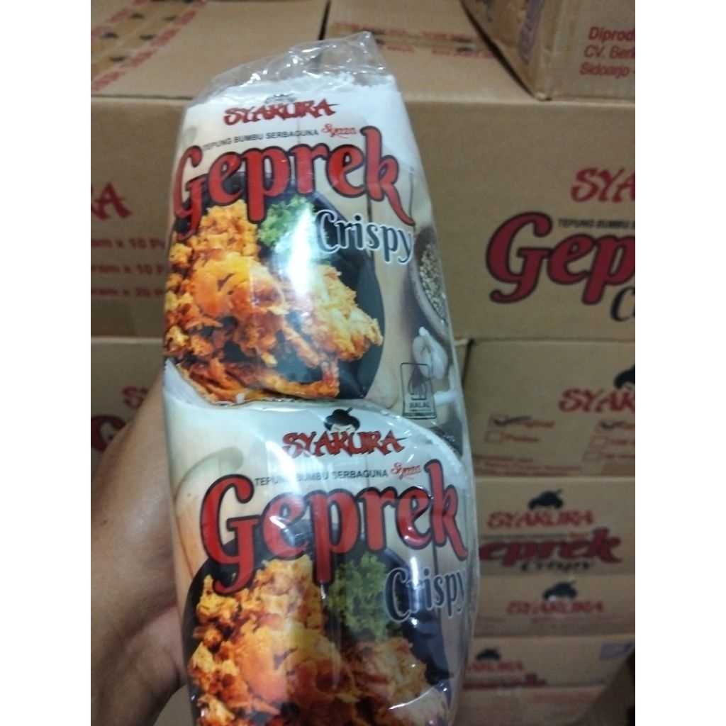

tepung kriuk geprek syakura 1pck(10pcs)