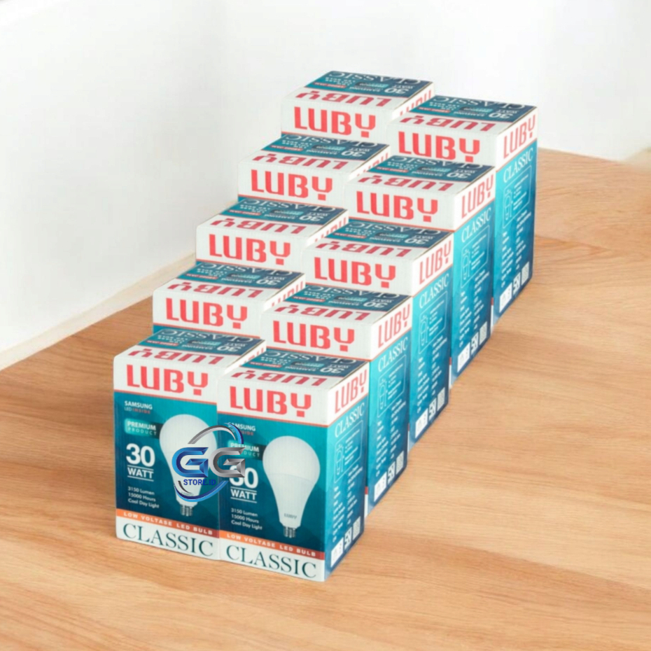 Paket 10 Pcs LUBY Classic Lampu Bohlam LED 30 Watt / Isi 10 Pcs Lampu LED Luby Classic 30W
