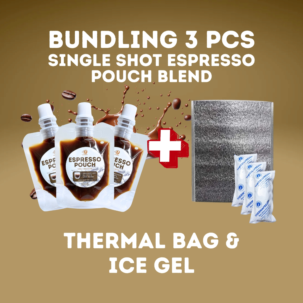 

QUIKOPI Bundling 3 Pcs Espresso Pouch Single Shot Blend Concentrated 100% konsentrasi Murni 25 ML