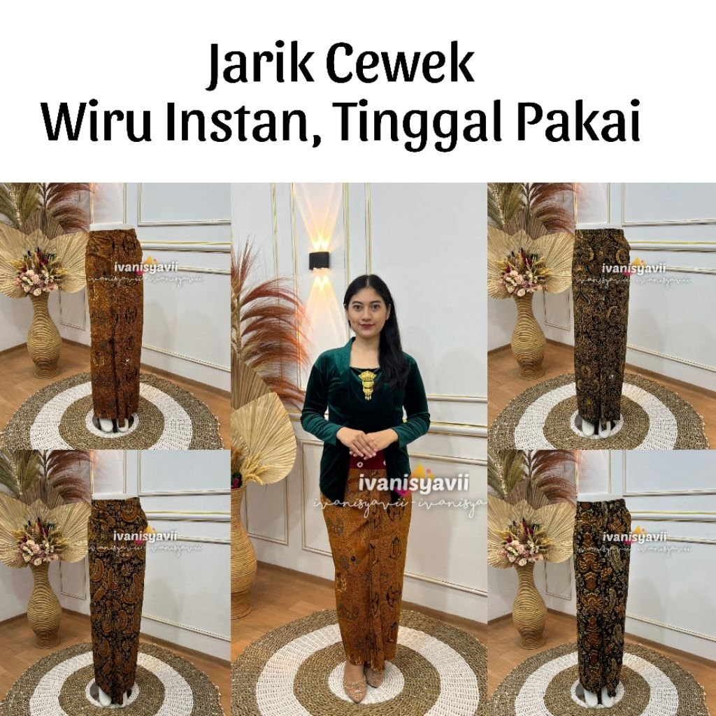 (1Jarik) Jarik Cewek - Wiru Instan | Standar / Jumbo - Motif Lengkap ~Jce