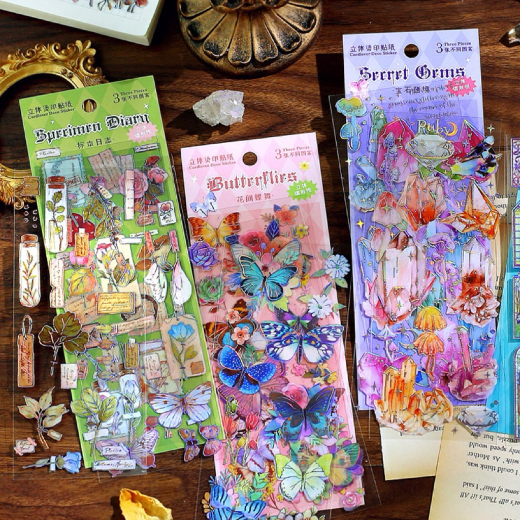 

[B955] Set Stiker Kekasih Xin Seri Waktu dan Cahaya Bulan Buku Catatan Tanaman Stiker Dekoratif DIY 3 Lembar 4 Jenis