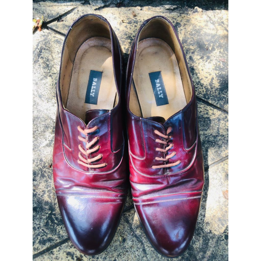 Bally leather shoes mens