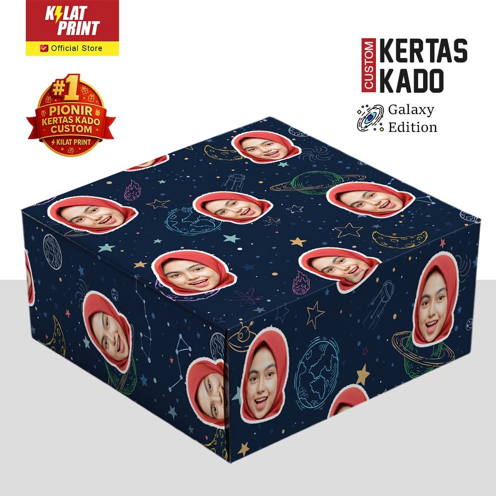 

Kertas Kado Custom Muka Hadiah Cowok Cewek Viral Galaxy Edition