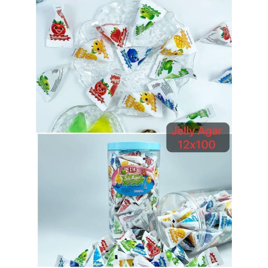 

JELI JELLY AGAR TOPLES RASA JERUK ISI 100 PCS