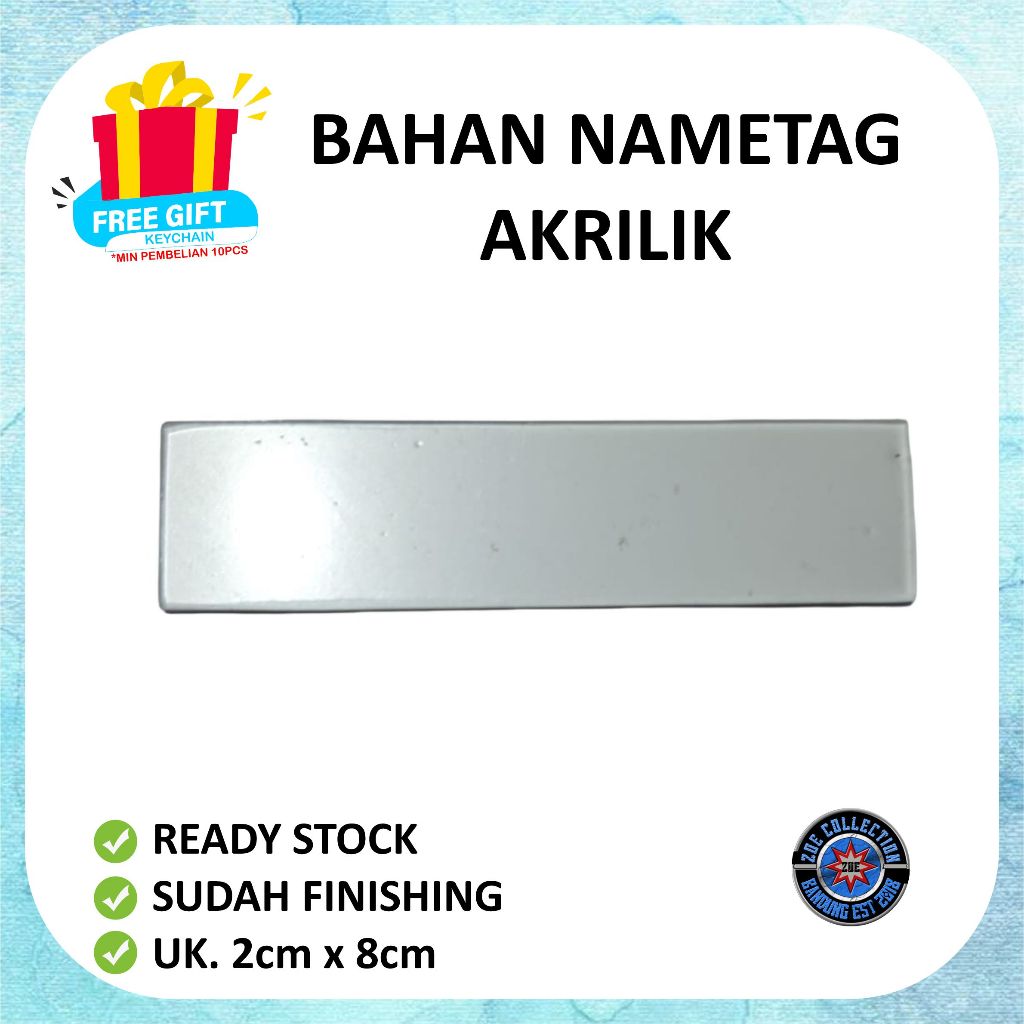 

Joe.Collections - Bahan Nametag Akrilik 2cm x 8cm