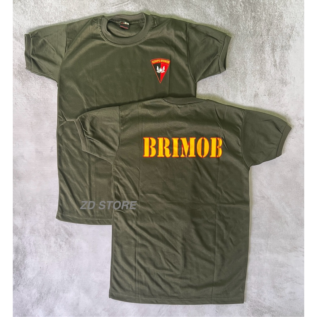 Kaos Pendek BRIMOB HIJAU/Kaos Dalam BRIMOB HIJAU