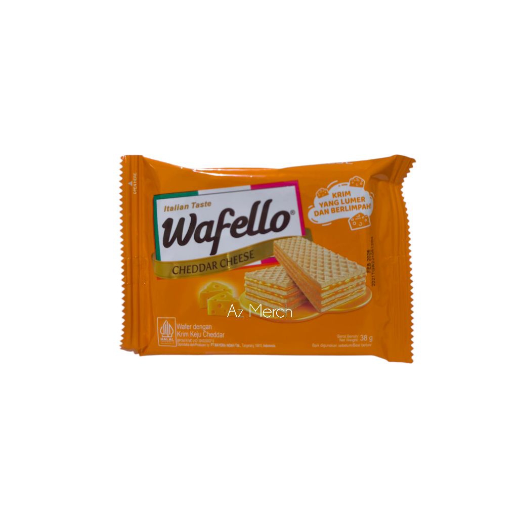 

Wafello Wafer Cheddar Cheese 38hr - WAFELLO KEJU
