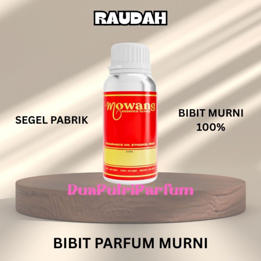RAUDAH - BIBIT PARFUM MURNI KEMASAN SEGEL 100GRAM