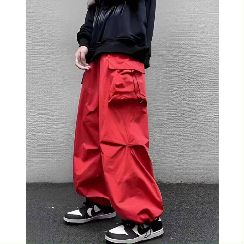 KAPMANTS PANTS Celana Cargo Pria Stretchwear Wide Leg Cargo Baggy Pants Korean Fashion