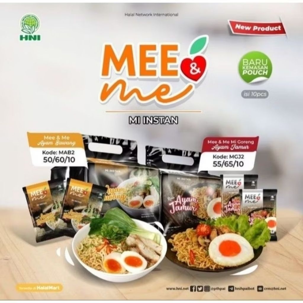 

Mee & Me Rasa Ayam Bawang dan Ayam Jamur HNI Original BPOM