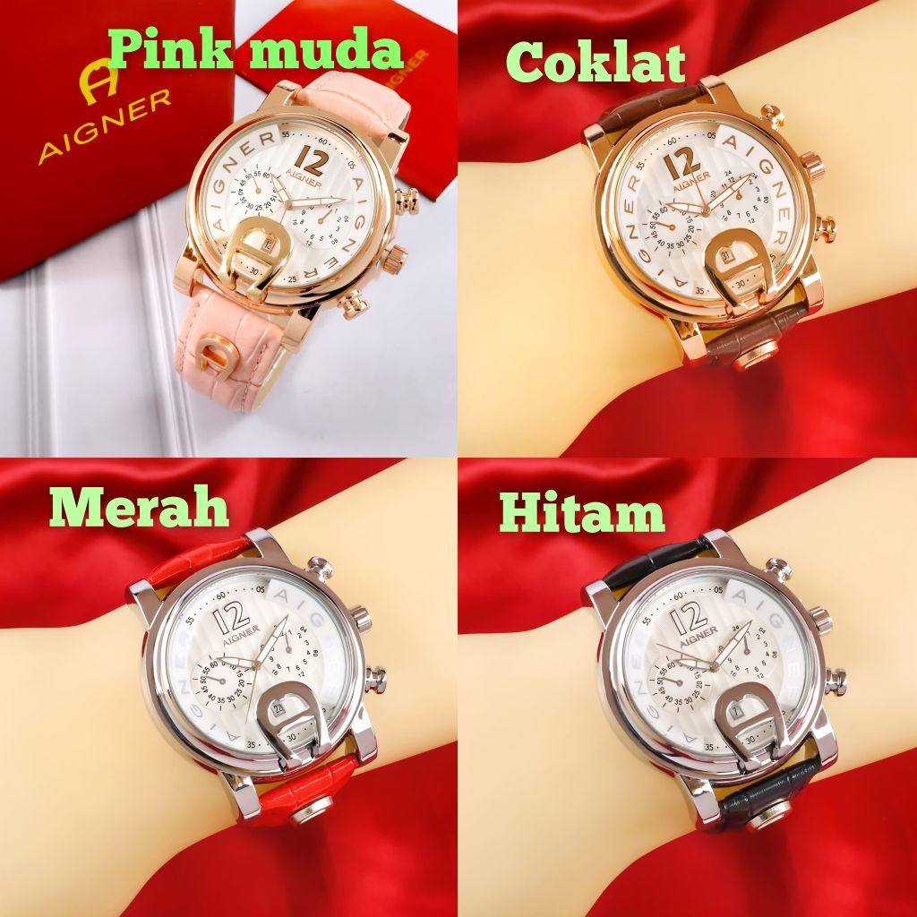 jam tangan wanita ag besar kulit tanggal aktif COD