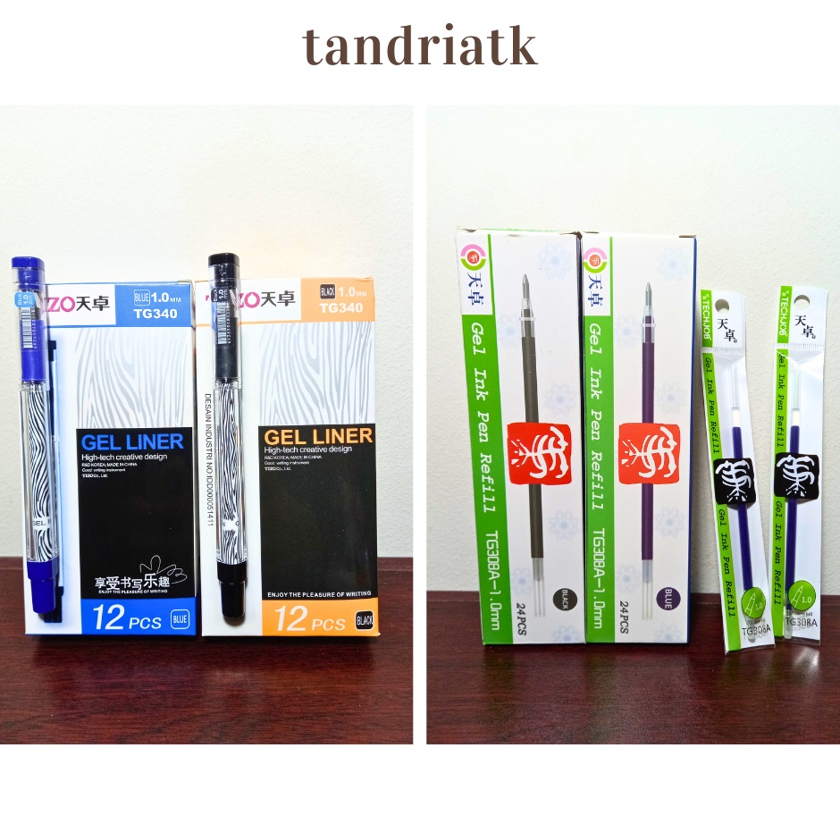 

KODE L68K 1 Lusin 12 Pcs Gel Pen Tizo TG 34 1mm Pulpen Tizo TG 34 Pulpen Gel Tizo Gel Ink Pen Tizo TG34