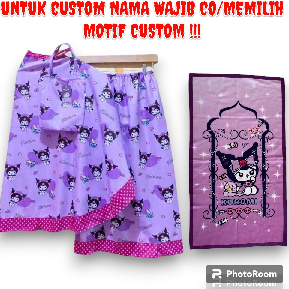 KODE T38G Mukena Dan Sejadah Custom Nama Untuk Anak  Mukena Anak  Sejadah Anak Karakter  Mukena Dan 