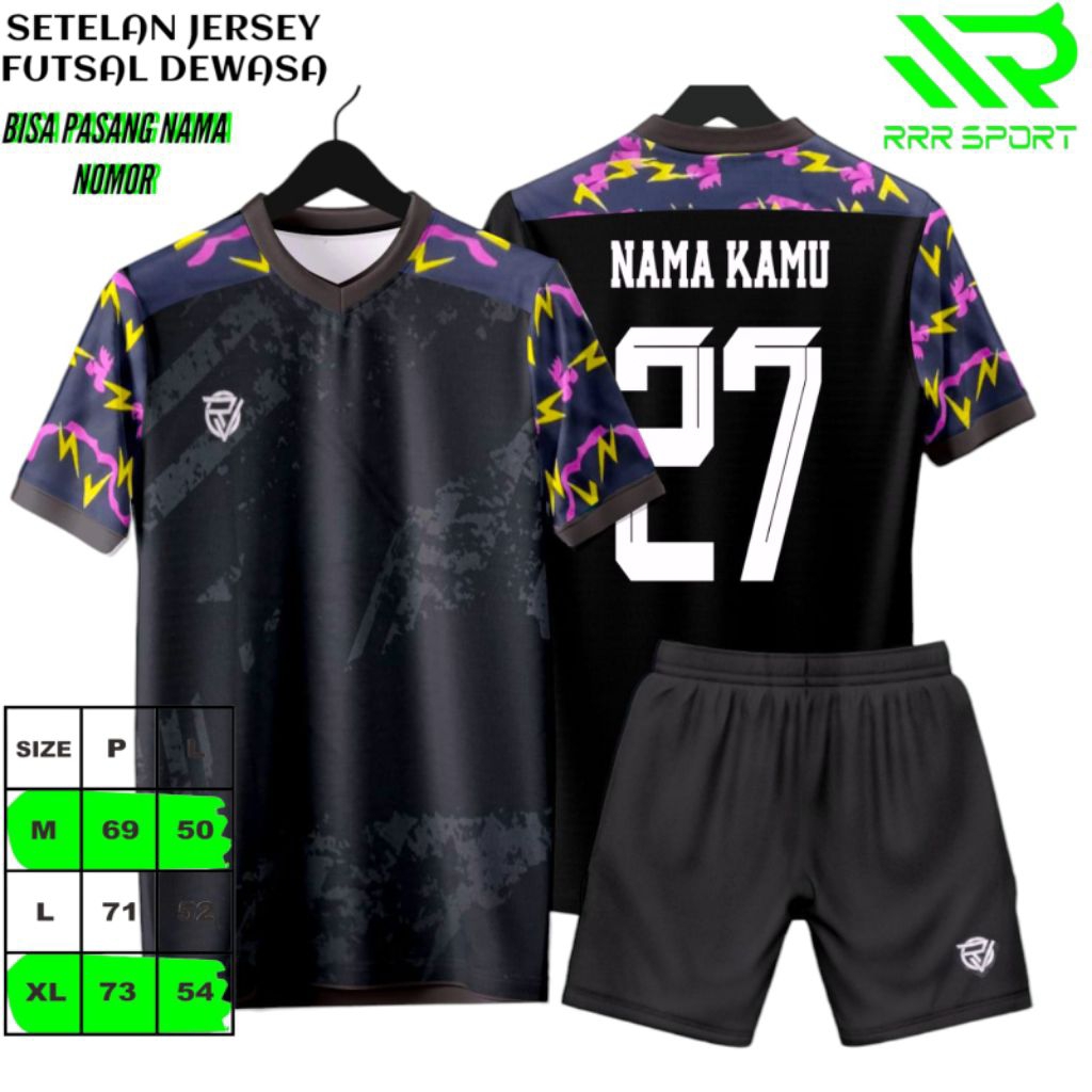 Cod baju bola gratis nama nomor punggung setelan dewasa