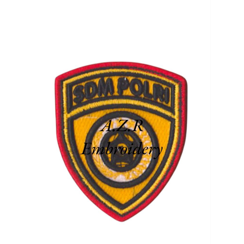 atribut bordir SDM POLRI  TIMBUL 3D