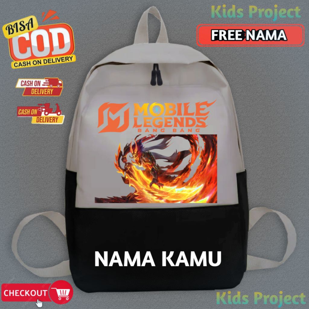 Tas Ransel Anak Custom HANZO Soulfire Collector MOBILE LEGENDS X MLBB