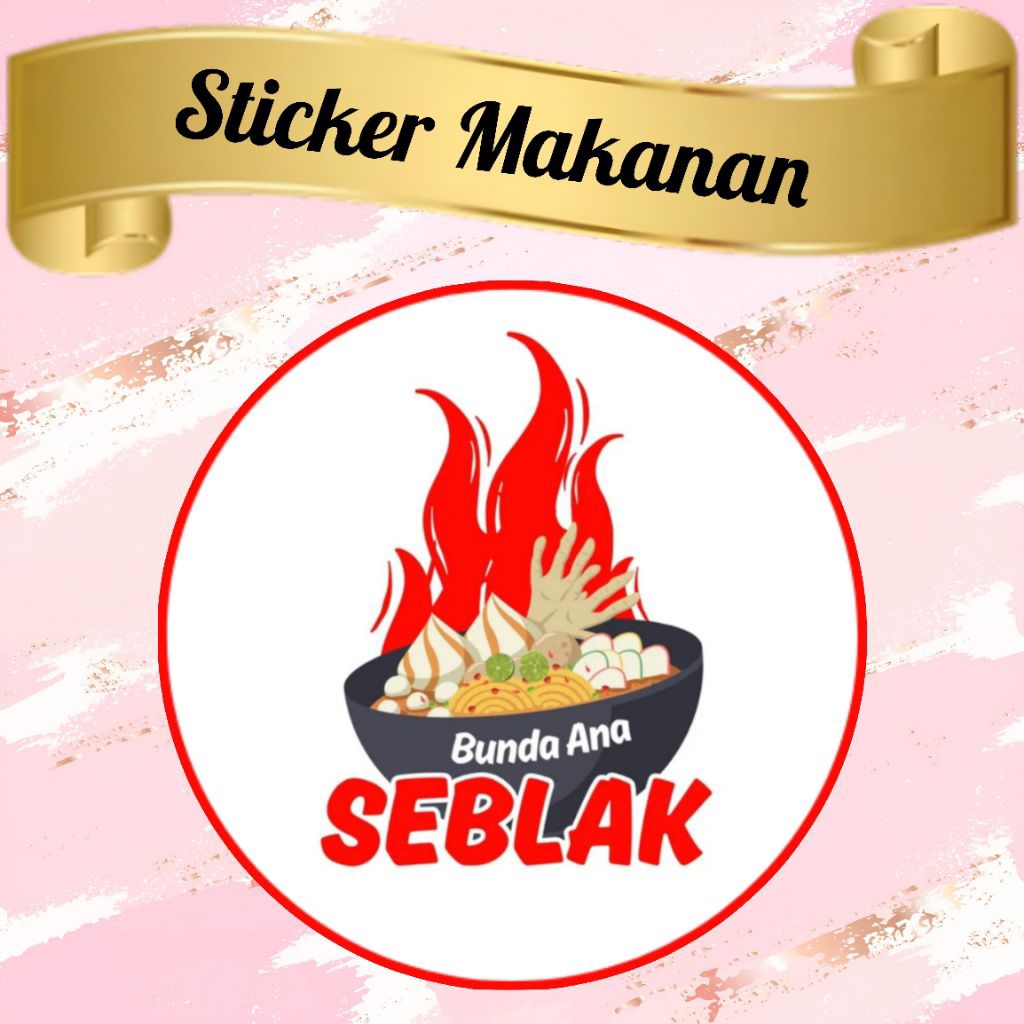 

(MINIMAL ORDER 100 PCS) STICKER MAKANAN SNACK CEMILAN PASTRY KUE STICKER SEBLAK