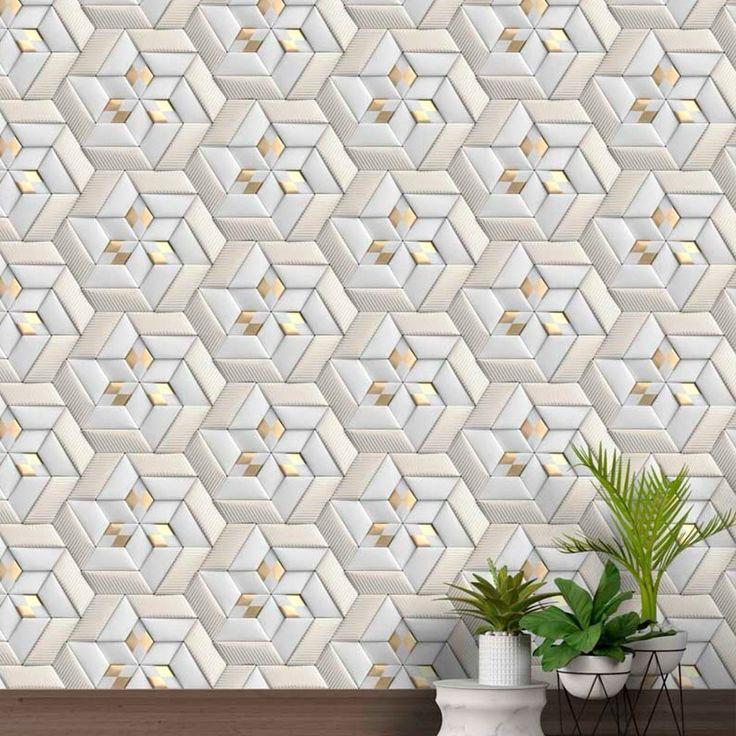 WALLPAPER DINDING MOTIF BERLIAN GOLD PUTIH/WALLPAPER DINDING STIKER LANGSUNG TEMPEL WATERPROOF
