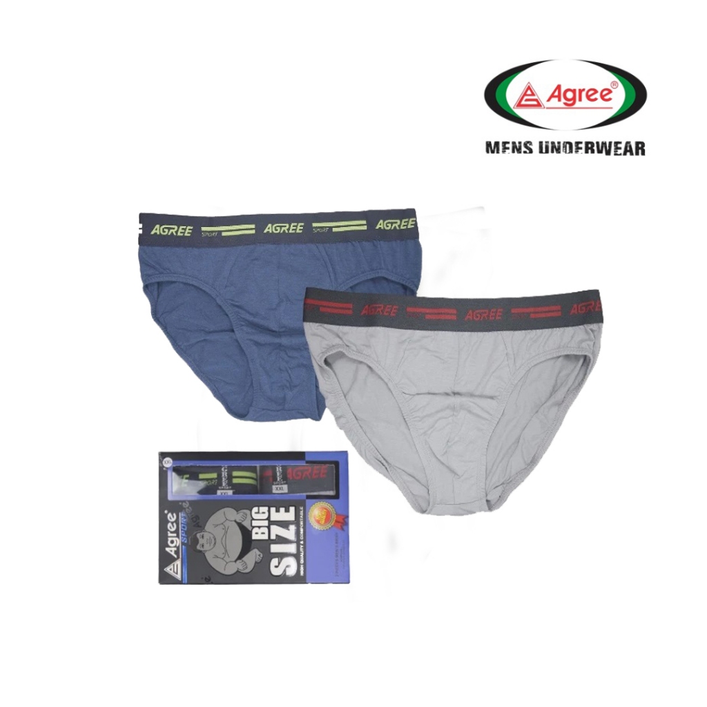 ( 2pc ) CD Agree 2316 Big Size | Celana Dalam Pria Agree Sport Jumbo Karet Boxer - May Yasmine